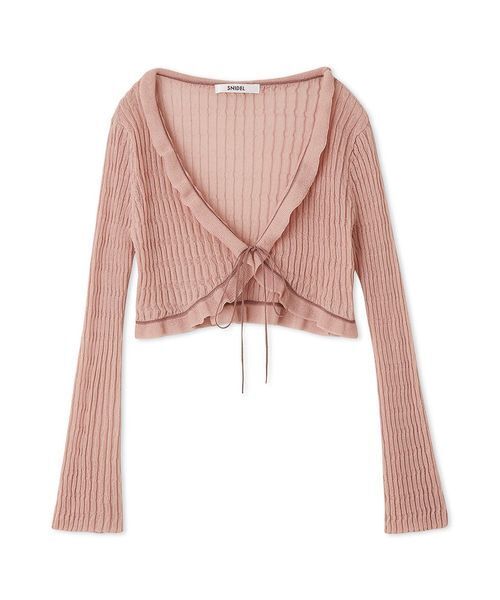 SNIDEL（スナイデル）の「ボレロシアーカーディガン（カーディガン/ボレロ・レディース・ネイビー/ピンク/アイボリー・F）」の14枚目の写真