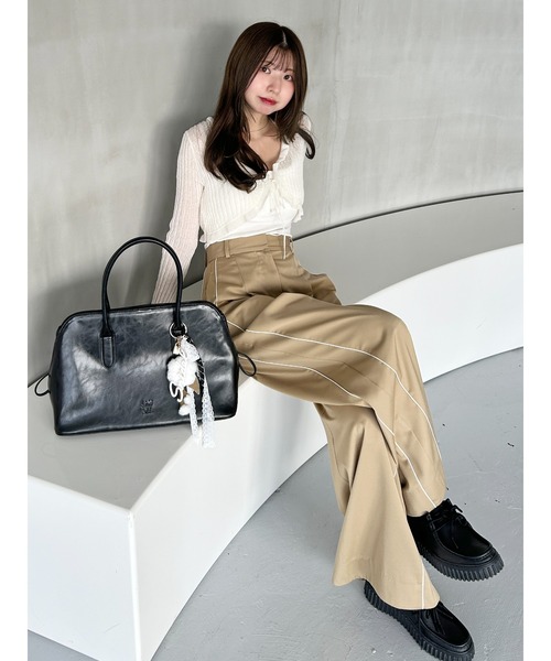 SNIDEL（スナイデル）の「ボレロシアーカーディガン（カーディガン/ボレロ・レディース・ネイビー/ピンク/アイボリー・F）」の17枚目の写真