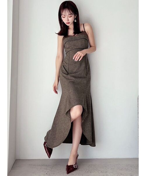 バイカラーアシンメトリーキャミワンピース（ワンピース