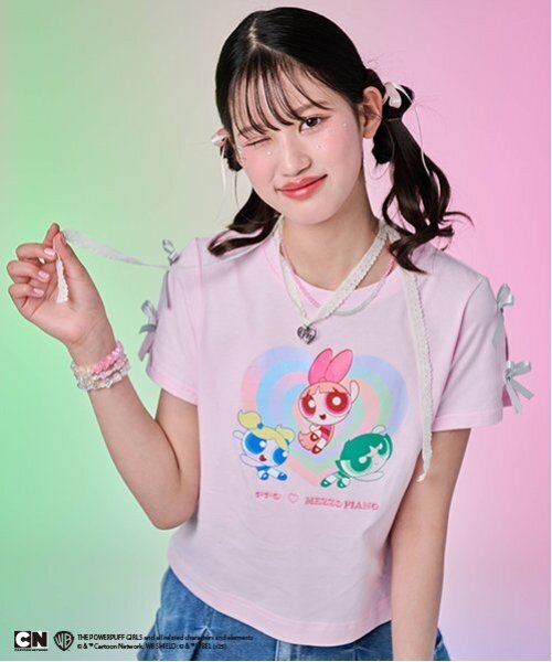 【フリーサイズ ピンク】エブリン メゾピアノ コラボTシャツ べリエちゃんTシャツ｜evelyn（エブリン）公式通販サイト