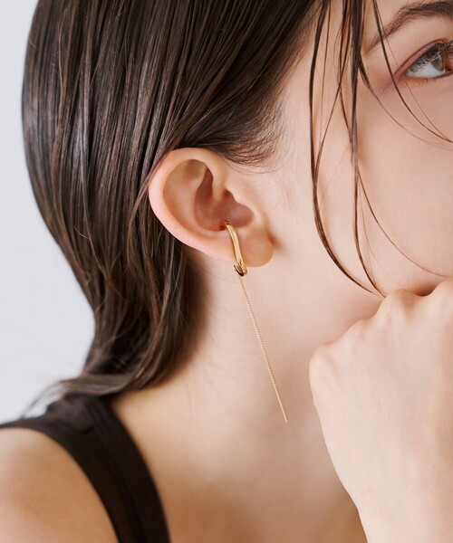 ete（エテ）の「チェーン ライナーカフ（イヤーカフ・レディース・イエローゴールド/プラチナム・FREE）」の10枚目の写真