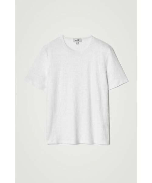 COS(コス)の「リネンTシャツ(Tシャツ/カットソー・メンズ・ホワイト/ネイビー・L/XL/XS/S/M)」の7枚目の写真