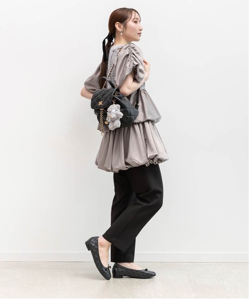 RANDA(ランダ)の「キルティングラウンドトゥフラットパンプス(パンプス・レディース・クリーム/ブラック/ピンク・22/22.5/23/23.5/24/24.5/25/25.5)」の12枚目の写真