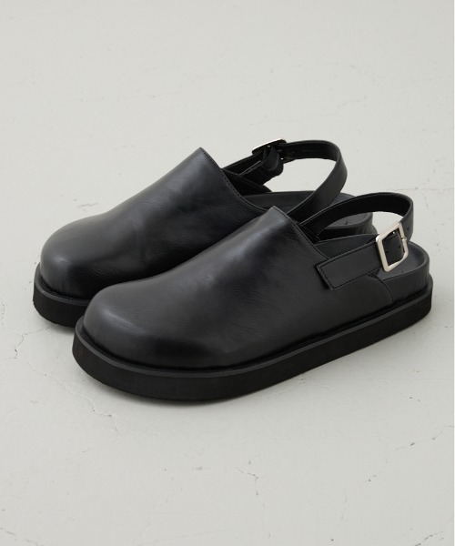 crie conforto（クリーコンフォルト）の「バックベルトサボ　靴（スリッポン・レディース・ブラウン/ブラック・LL/LARGE/MEDIUM/SMALL）」の2枚目の写真