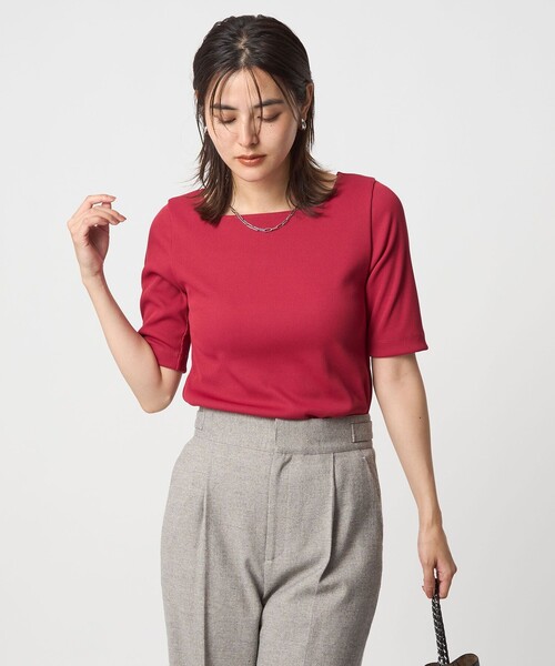 miiinさま【green label relaxing】ツイルクロップドJK セール】 ツイル クルーネック ショートスリーブニット （ニット