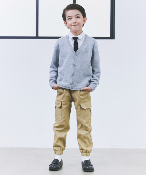COMME CA ISM(コムサイズム)の「ベーシック ニット カーディガン (100-130cm)(カーディガン/ボレロ・キッズ・ブラック/ネイビー/グレー・130cm/120cm/110cm/100cm)」の7枚目の写真