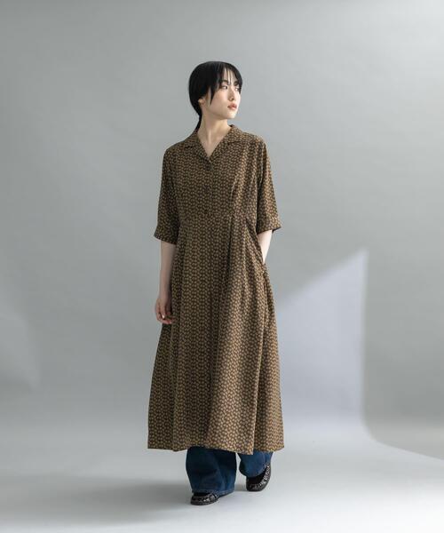 セール】『WEB限定』オープンカラーワンピース（ワンピース）｜KBF