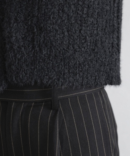 RAGEBLUE(レイジブルー)の「フロントフック/Vネックスラブニットベスト(ベスト・レディース・オフホワイト/ブラック・FREE)」の18枚目の写真