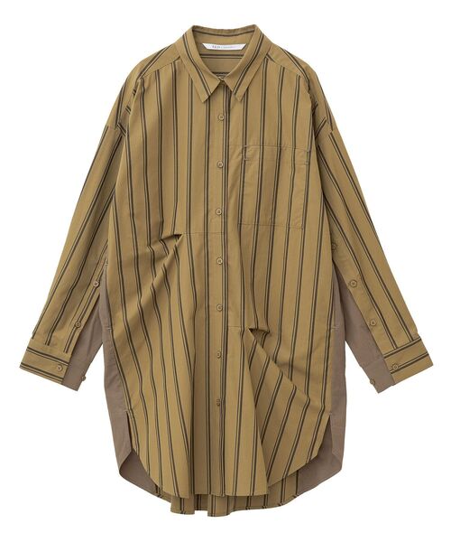 Editt by YECCA VECCA（エディットバイイェッカヴェッカ）の「2way袖デザインロングシャツ（シャツ/ブラウス・レディース・ブラック系その他2/イエロー系その他3/カーキ・FREE）」の18枚目の写真