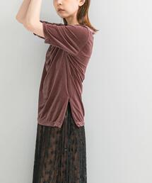 URBAN RESEARCH ROSSO WOMEN | シアーストレッチベロアカットソー(Tシャツ/カットソー)