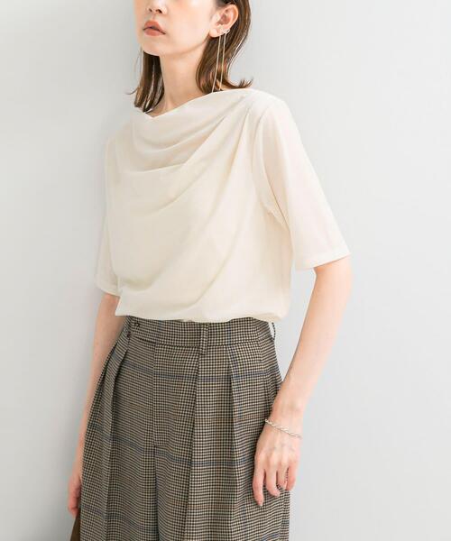 URBAN RESEARCH ROSSO WOMEN（アーバンリサーチ　ロッソ）の「シアーストレッチベロアカットソー（Tシャツ/カットソー・レディース・レッド系その他/オフホワイト・FREE）」の14枚目の写真