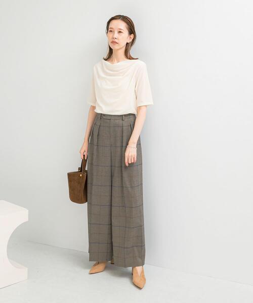 URBAN RESEARCH ROSSO WOMEN（アーバンリサーチ　ロッソ）の「シアーストレッチベロアカットソー（Tシャツ/カットソー・レディース・レッド系その他/オフホワイト・FREE）」の15枚目の写真