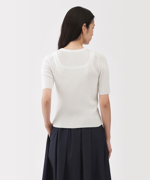 MUJI Labo(ムジラボ)の「〔MUJI Labo〕婦人 強撚コットンニット半袖カーディガン(カーディガン/ボレロ・レディース・オフホワイト・M)」の6枚目の写真