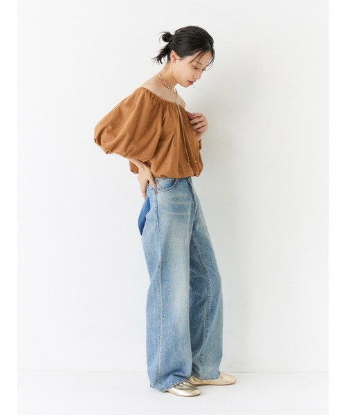 Ungrid（アングリッド）の「フェイクスウェードハーフスリーブバルーンブラウス（シャツ/ブラウス・レディース・キャメル/ベージュ・FREE）」の19枚目の写真