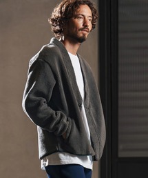 wjk reluxe（ダブルジェーケーリラックス）の「mcg3681-boa fleece X cardigan ボアフリースカーディガン(WR25W-08)（カーディガン/ボレロ）」