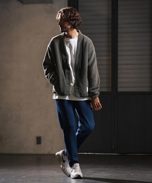 wjk reluxe（ダブルジェーケーリラックス）の「mcg3681-boa fleece X cardigan ボアフリースカーディガン(WR25W-08)（カーディガン/ボレロ・メンズ・ブラック/アイボリー/グレー・L/M/S）」の14枚目の写真