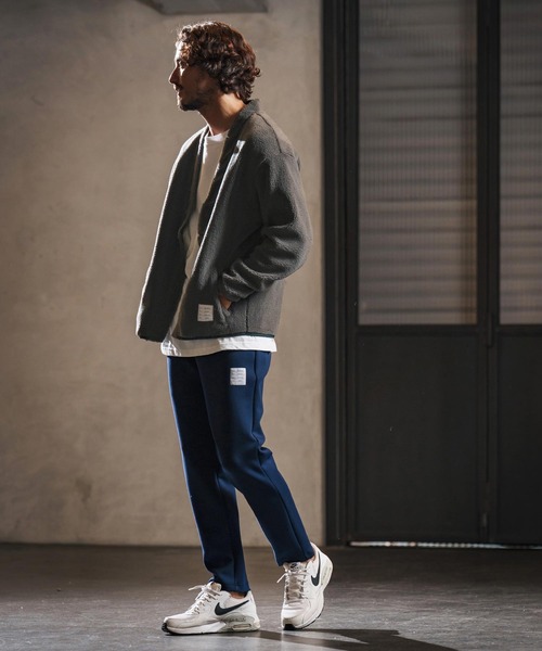 wjk reluxe（ダブルジェーケーリラックス）の「mcg3681-boa fleece X cardigan ボアフリースカーディガン(WR25W-08)（カーディガン/ボレロ・メンズ・ブラック/アイボリー/グレー・L/M/S）」の15枚目の写真