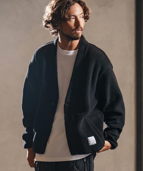 mcg3681-boa fleece X cardigan ボアフリースカーディガン(WR25W-08