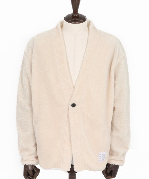 wjk reluxe（ダブルジェーケーリラックス）の「mcg3681-boa fleece X cardigan ボアフリースカーディガン(WR25W-08)（カーディガン/ボレロ・メンズ・ブラック/アイボリー/グレー・L/M/S）」の22枚目の写真