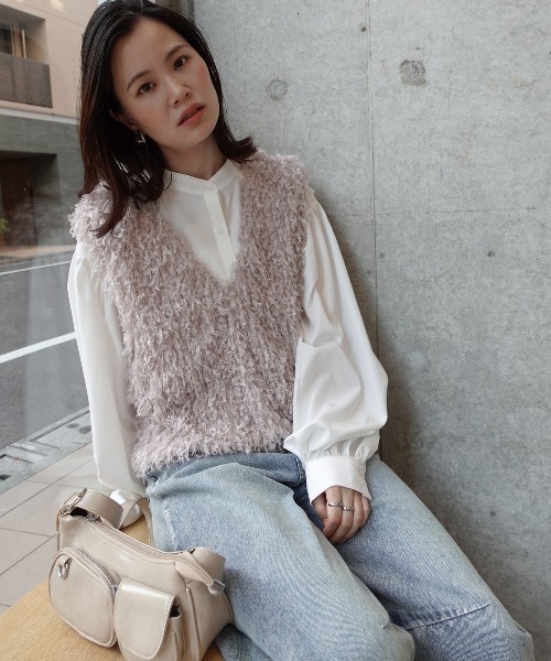 フリンジベスト GLOBAL WORK（グローバルワーク） ベスト ジレ MATINEE LINE/フリンジ