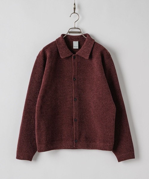 CASPER JOHN（キャスパージョン）の「Mole knit shirts / モールニットシャツ（シャツ/ブラウス・メンズ・ワイン/ブラック/ブルー・LARGE/MEDIUM/SMALL/X-SMALL）」の5枚目の写真