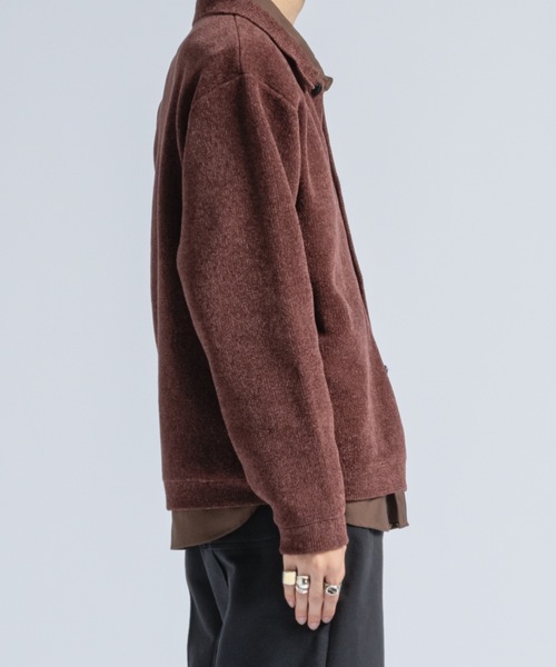 CASPER JOHN（キャスパージョン）の「Mole knit shirts / モールニットシャツ（シャツ/ブラウス・メンズ・ワイン/ブラック/ブルー・LARGE/MEDIUM/SMALL/X-SMALL）」の7枚目の写真