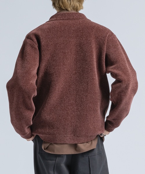 CASPER JOHN（キャスパージョン）の「Mole knit shirts / モールニットシャツ（シャツ/ブラウス・メンズ・ワイン/ブラック/ブルー・LARGE/MEDIUM/SMALL/X-SMALL）」の8枚目の写真