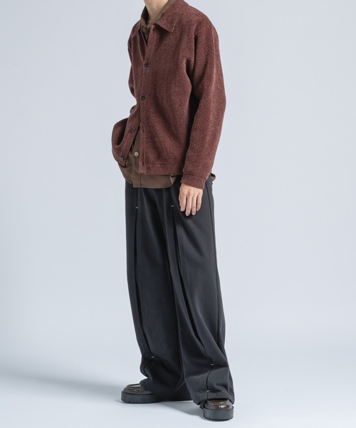 CASPER JOHN（キャスパージョン）の「Mole knit shirts / モールニットシャツ（シャツ/ブラウス・メンズ・ワイン/ブラック/ブルー・LARGE/MEDIUM/SMALL/X-SMALL）」の11枚目の写真