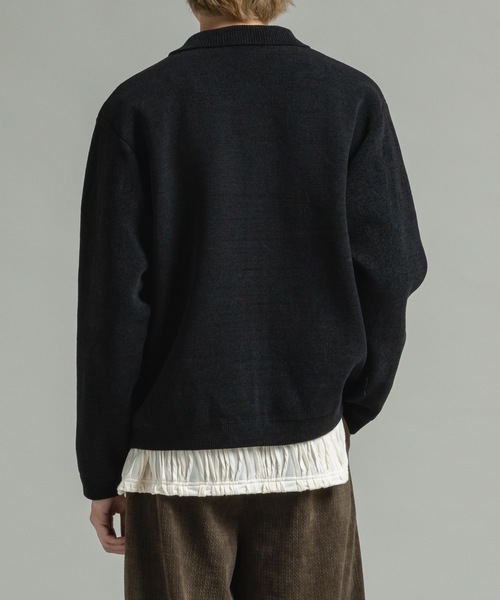 CASPER JOHN（キャスパージョン）の「Mole knit shirts / モールニットシャツ（シャツ/ブラウス・メンズ・ワイン/ブラック/ブルー・LARGE/MEDIUM/SMALL/X-SMALL）」の15枚目の写真