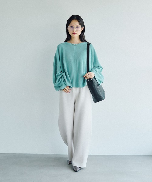 LEPSIM（レプシィム）の「12ゲージジャガードコクーンパンツ　571635（その他パンツ・レディース・グレイッシュベージュ/ブラック/ブラウン・FREE）」の12枚目の写真