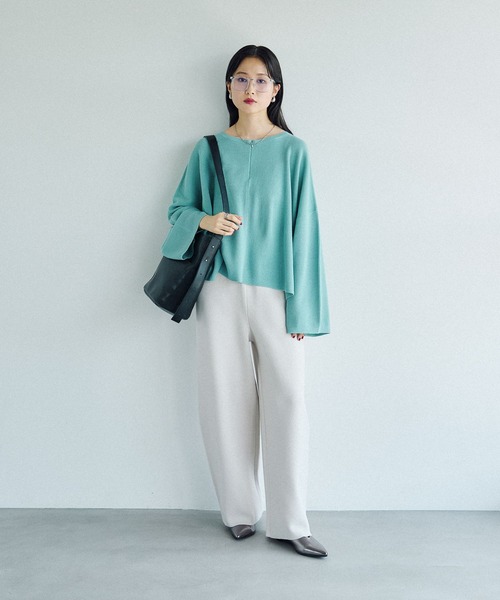 LEPSIM（レプシィム）の「12ゲージジャガードコクーンパンツ　571635（その他パンツ・レディース・グレイッシュベージュ/ブラック/ブラウン・FREE）」の14枚目の写真