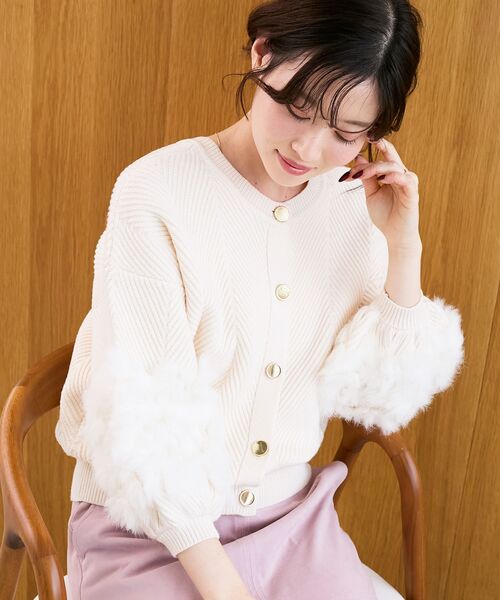 le.coeur blanc(ルクールブラン)の「《手洗い可能》TORRAZZO DONNA別注ラビットファーニット(ニット/セーター・レディース・アイボリー/ブラウン/ブラック/グレー・38)」の12枚目の写真