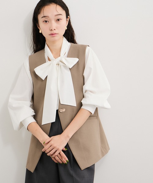 セットアップ対応】オーバル釦ベスト（ベスト）｜LE CERCLE par