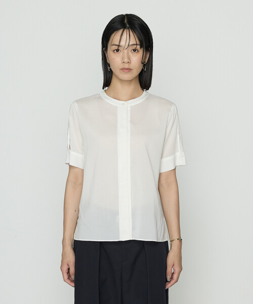 COMME CA（コムサ）の「ドライシアーツイル シャツブラウス（シャツ/ブラウス・レディース・ホワイト/ネイビー・11号/9号）」の11枚目の写真