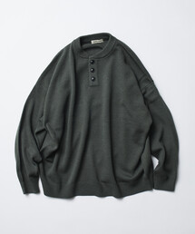 FREAK'S STORE(フリークスストア)の限定展開 Relax Fit リラックスフィット イージーケア ウォッシャブル ヘンリーネックニット(ニット/セーター)