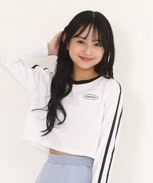 PINKHUNT（ピンクハント）の「PINKHUNT ピンクハント 2ライン ショート丈ロンT 0871K（Tシャツ/カットソー・キッズ）」