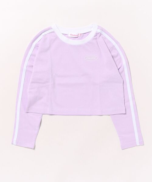 PINKHUNT（ピンクハント）の「PINKHUNT ピンクハント 2ライン ショート丈ロンT 0871K（Tシャツ/カットソー・キッズ・ブラック/パープル/ホワイト・120cm/130cm/140cm/150cm/160cm）」の21枚目の写真