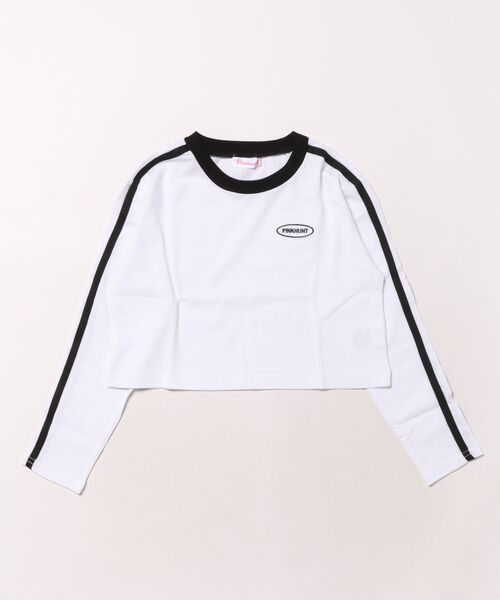PINKHUNT（ピンクハント）の「PINKHUNT ピンクハント 2ライン ショート丈ロンT 0871K（Tシャツ/カットソー・キッズ・ブラック/パープル/ホワイト・120cm/130cm/140cm/150cm/160cm）」の22枚目の写真