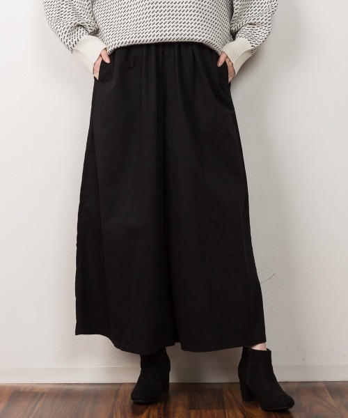 RCD(アールシーディー)の「ツイルガウチョワイドパンツ(チノパンツ・レディース・カーキ/ブラック/ベージュ・LL/L/3L/M/4L)」の4枚目の写真
