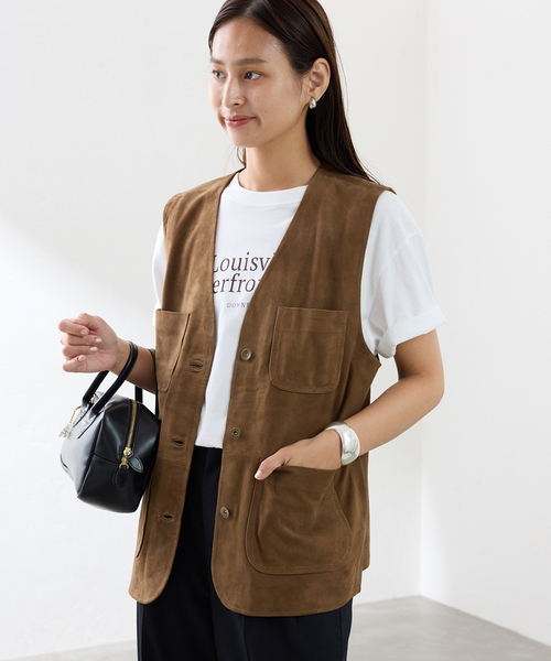 Frameworkベスト FRAMeWORK 「FRAMeWORK」 ベスト FREE ベージュ レディース : ZOZOTOWN