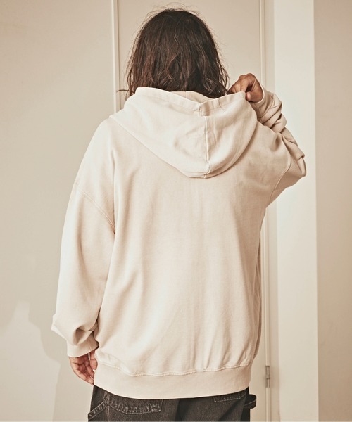 ALL RUNS(オールランズ)の「ヴィンテージ風 洗い加工 ワイドシルエット ジップパーカー(パーカー・メンズ・グレー/ベージュ/ダークブラウン/ブラック・L/M)」の10枚目の写真