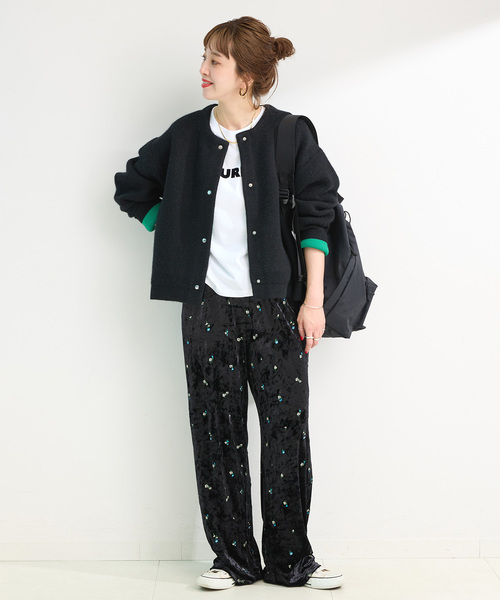 【新品未使用品】2層スムース編みニットブルゾン 2層スムース編みニットブルゾン（カーディガン/ボレロ）｜B.C