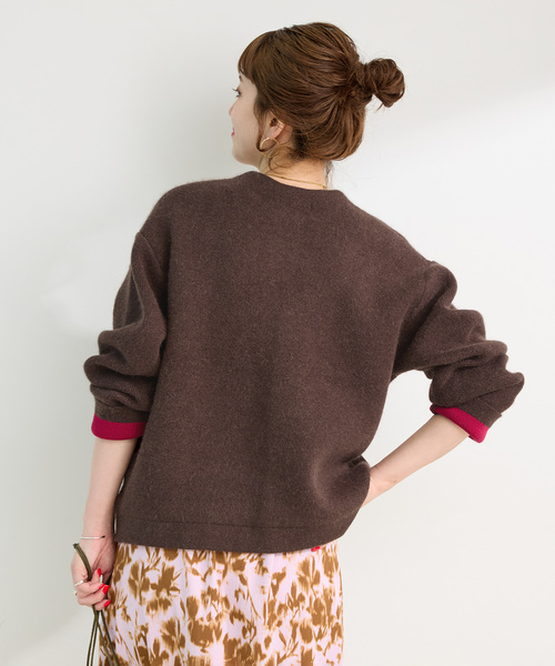 B.C STOCK（ベーセーストック）の「2層スムース編みニットブルゾン