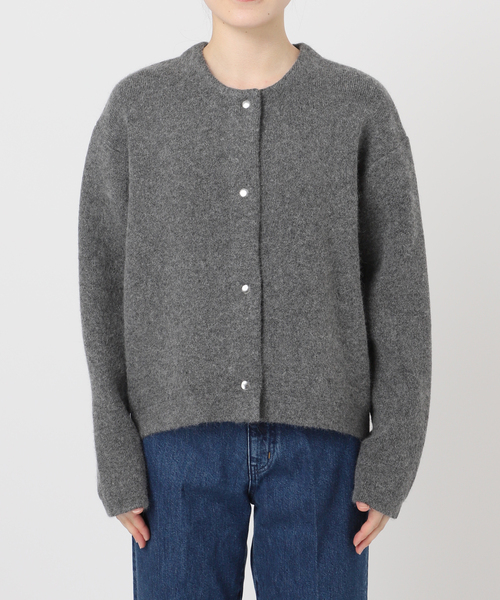 【新品未使用品】2層スムース編みニットブルゾン B.C STOCK カーディガン 2層スムース編みニットブルゾン