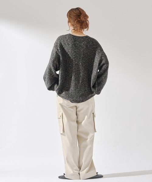 B.C STOCK（ベーセーストック）の「【Deux Allures/ドゥ アリュール】ウラキモウ カーゴスラックス（カーゴパンツ・メンズ・ライトグレー/ベージュ・MEDIUM/LARGE）」の5枚目の写真