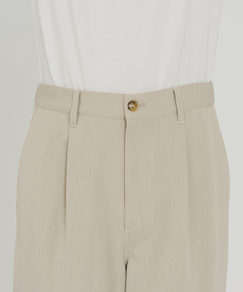 B.C STOCK（ベーセーストック）の「【Deux Allures/ドゥ アリュール】ウラキモウ カーゴスラックス（カーゴパンツ・メンズ・ライトグレー/ベージュ・MEDIUM/LARGE）」の12枚目の写真