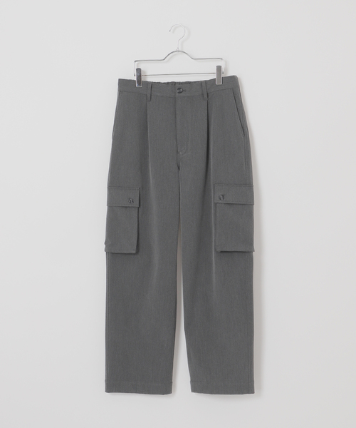 B.C STOCK（ベーセーストック）の「【Deux Allures/ドゥ アリュール】ウラキモウ カーゴスラックス（カーゴパンツ・メンズ・ライトグレー/ベージュ・MEDIUM/LARGE）」の19枚目の写真