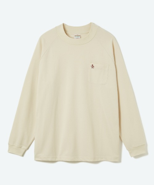 penguin BY MUNSINGWEAR(ペンギン バイ マンシングウェア)の「60’S MOCK NECK SHIRT(Tシャツ/カットソー・メンズ・ブラック/ホワイト・M/L/XL)」の2枚目の写真