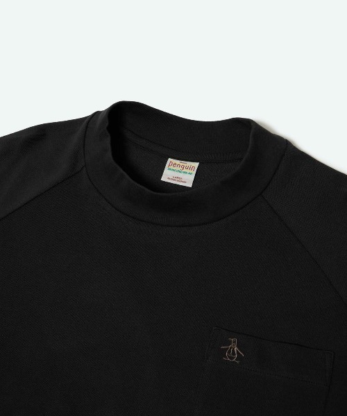 penguin BY MUNSINGWEAR(ペンギン バイ マンシングウェア)の「60’S MOCK NECK SHIRT(Tシャツ/カットソー・メンズ・ブラック/ホワイト・M/L/XL)」の4枚目の写真