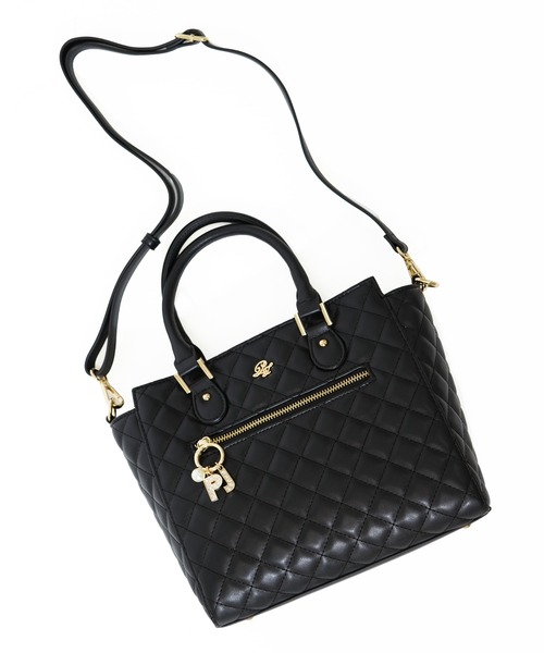 PAUL & JOE ACCESSOIRES(ポールアンドジョーアクセソワ)の「【PAUL & JOE ACCESSOIRES /ポール アンド ジョー アクセソワ 】 QUILTING チャーム付きハンドバッグ(ハンドバッグ・レディース・アイボリー/ブラック/ピンク・FREE)」の10枚目の写真